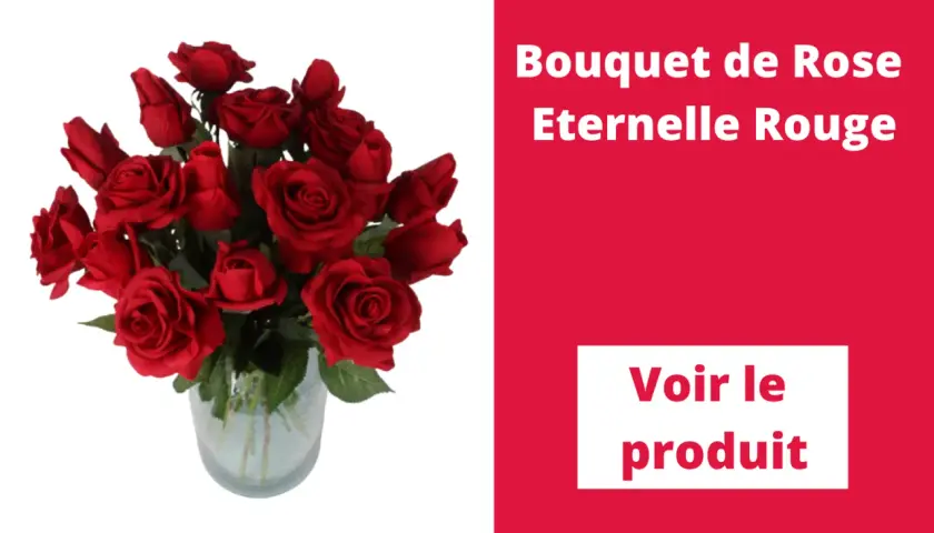 Un bouquet de roses éternelles rouges, symbole d'amour et de pardon. Combien de rose pour le pardon ?